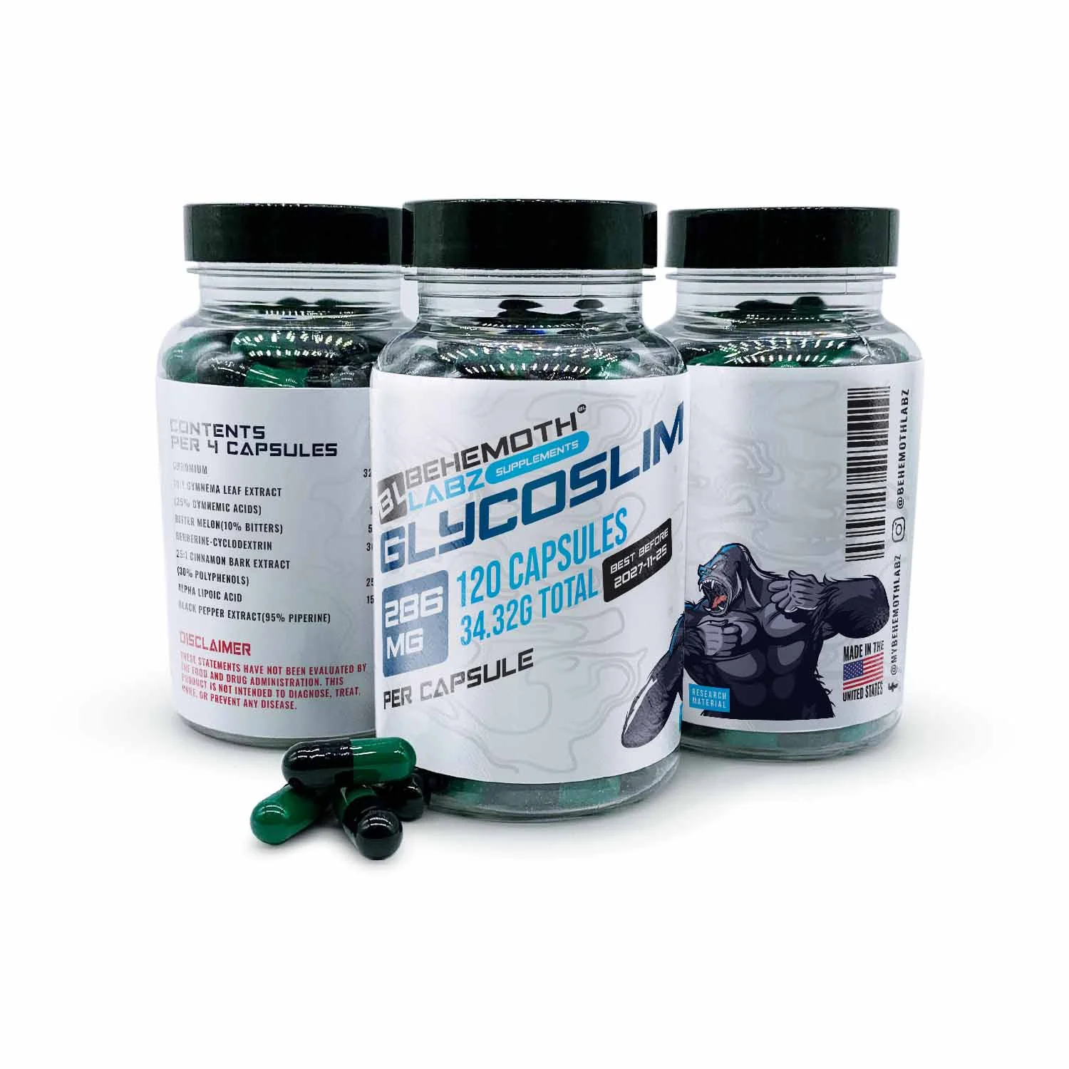 Glycoslim 120 Capsules | Product | BehemothLabz