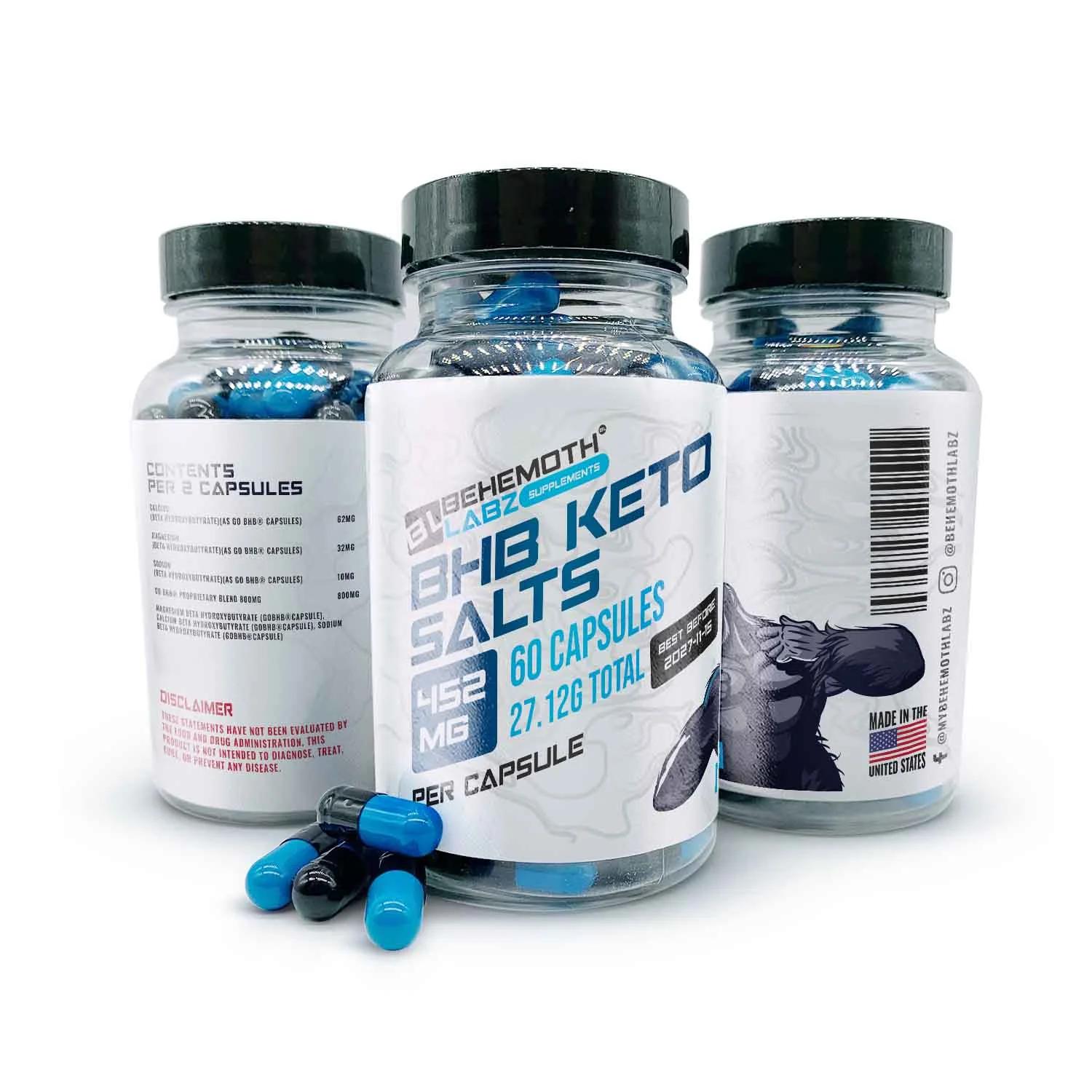 BHB Keto Salts 60 Capsules | Product | BehemothLabz