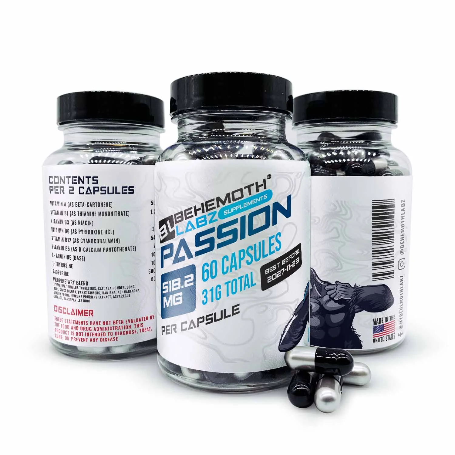 Passion Capsules 60 Capsules | Product | BehemothLabz